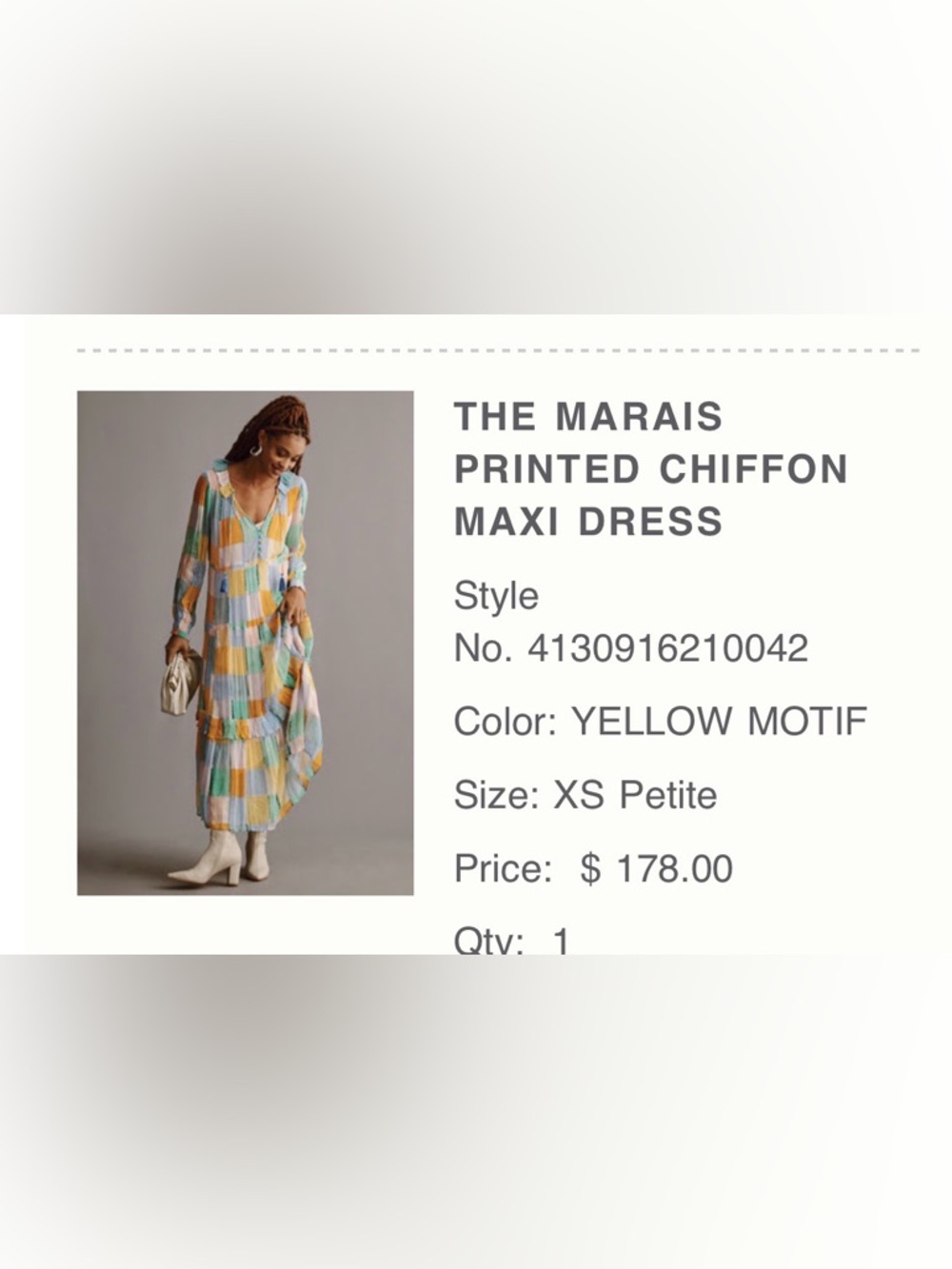 Anthropologie The Marais Printed Chiffon Maxi Dress in yellow, blue, green
